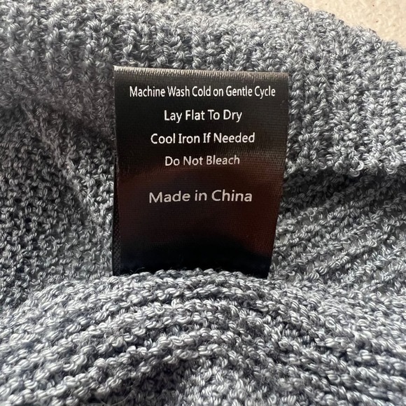 POL Star Knit Sweater Womens Medium Blue White Lightweight Short Sleeve - Picture 9 of 9